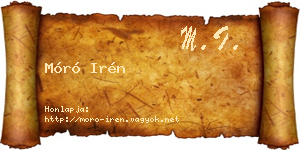 Móró Irén névjegykártya