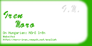 iren moro business card