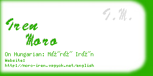 iren moro business card